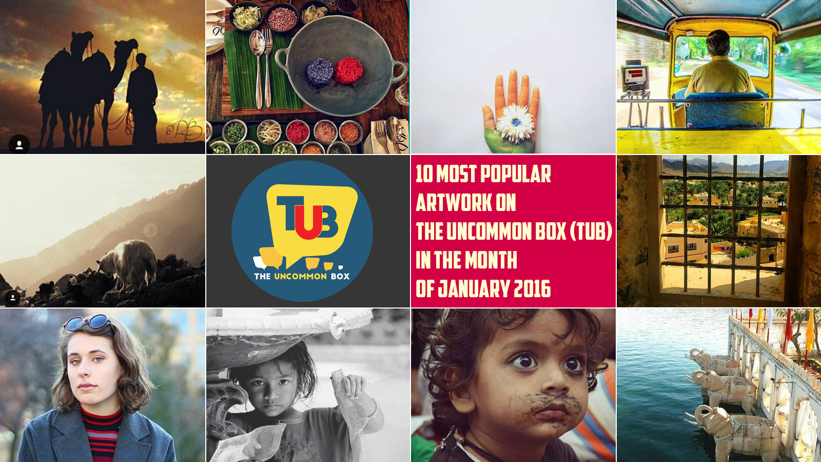 10 Most Popular Artwork on ‘The Uncommon Box (TUB)’ in the Month of Jan’16